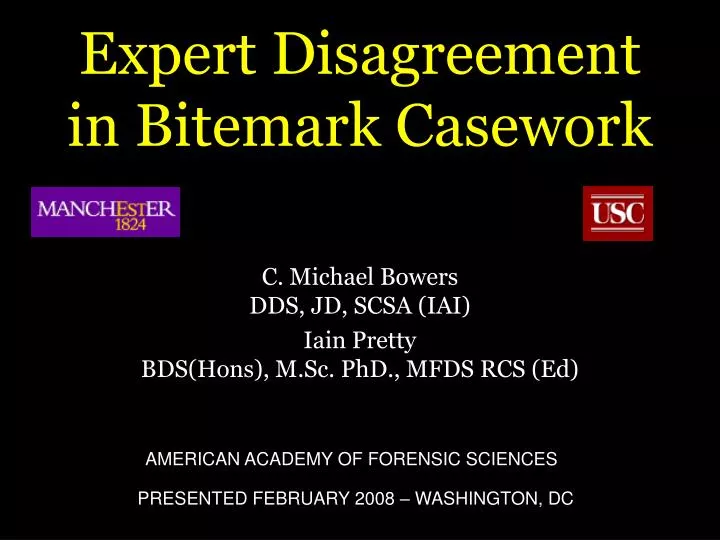 expert disagreement in bitemark casework