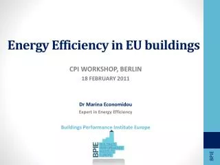 Energy Efficiency in EU buildings