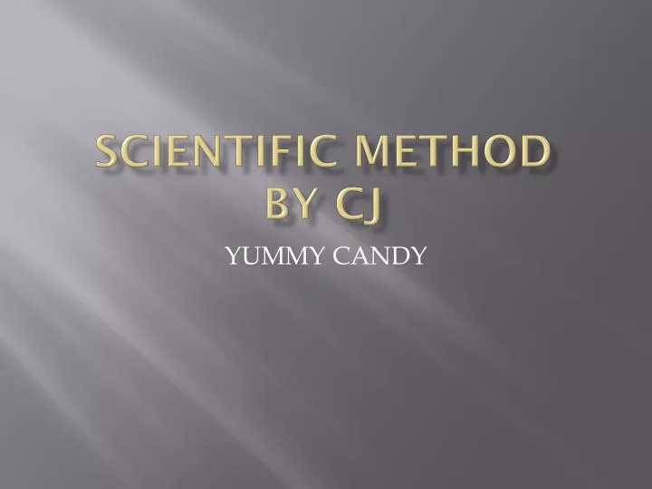 scientific method by cj