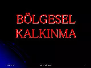 b lgesel kalkinma