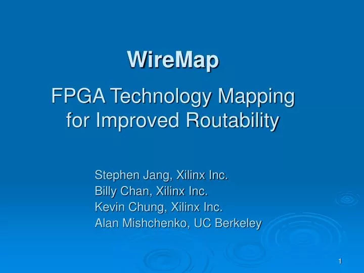 wiremap fpga technology mapping for improved routability