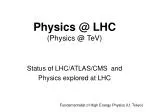 Current Status and Discoveries in High-Energy Physics at the LHC: Focus on Top and B-Physics - slide 1