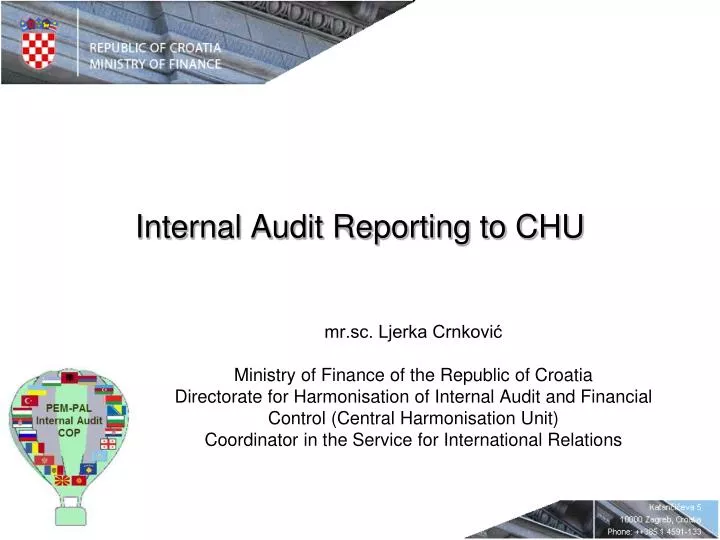 internal audit reporting to chu