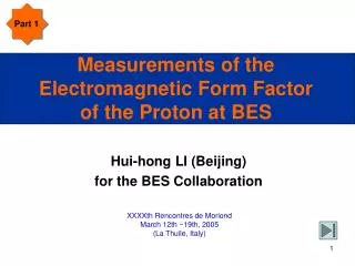 Measurements of the Electromagnetic Form Factor of the Proton at BES