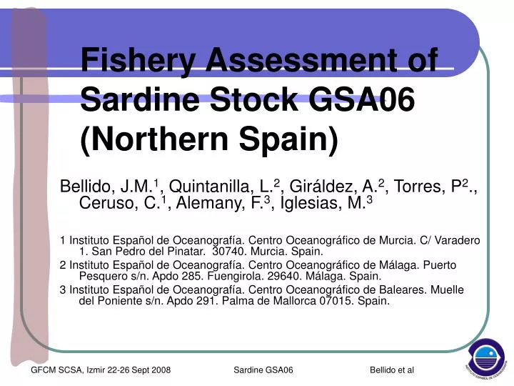 fishery assessment of sardine stock gsa06 northern spain