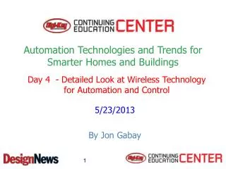 Automation Technologies and Trends for Smarter Homes and Buildings