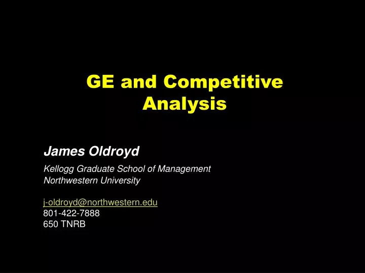 ge and competitive analysis