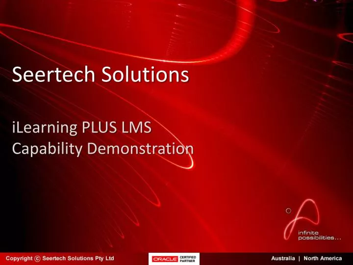 seertech solutions ilearning plus lms capability demonstration