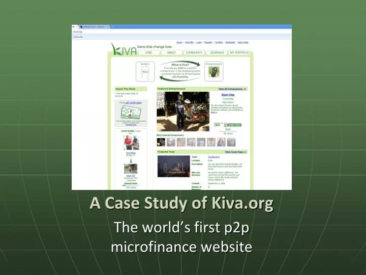 a case study of kiva org