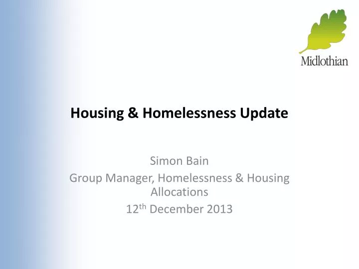 housing homelessness update