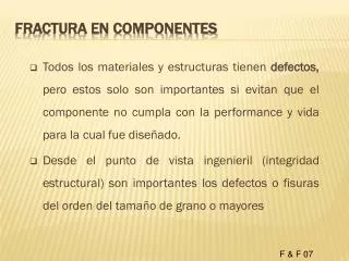 fractura en componentes