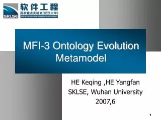 MFI-3 Ontology Evolution Metamodel