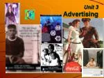 Unit 3 Advertising - slide 1