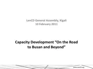 LenCD General Assembly, Kigali 10 February 2011