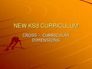 NEW KS3 CURRICULUM
