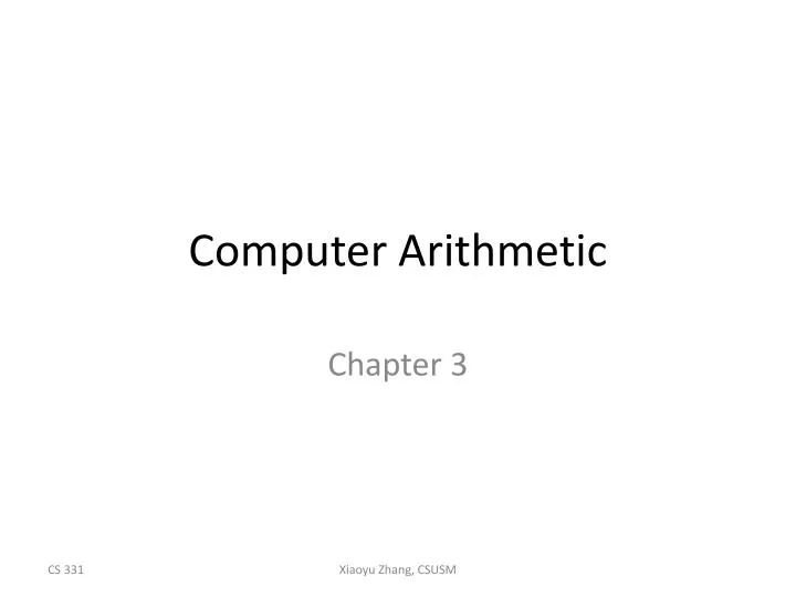 computer arithmetic