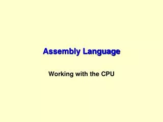 Assembly Language