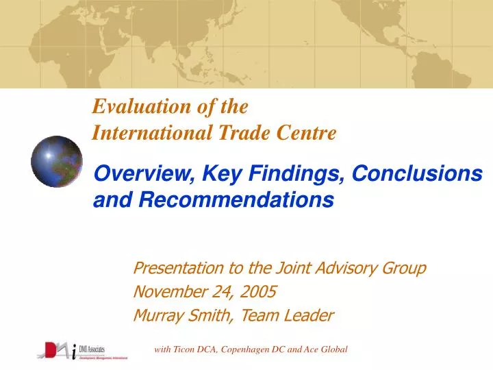 evaluation of the international trade centre overview key findings conclusions and recommendations