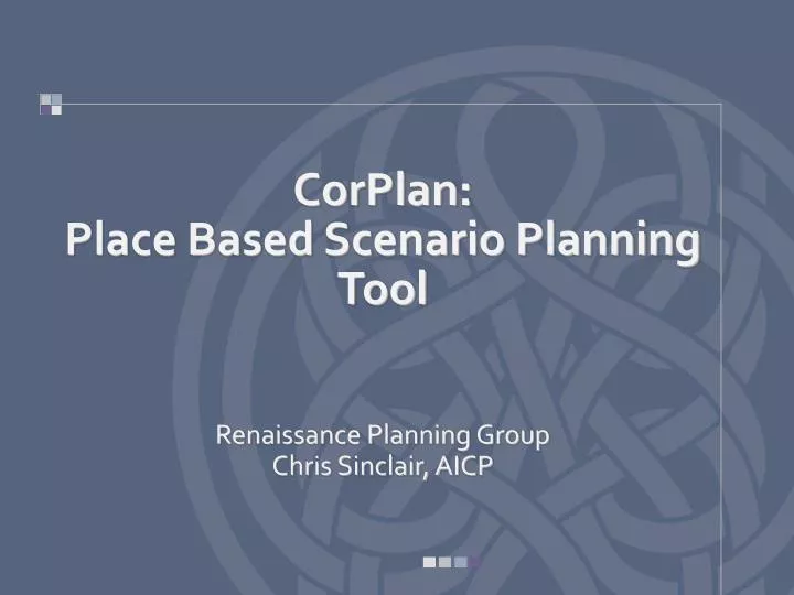 corplan place based scenario planning tool
