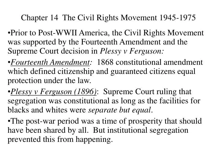 chapter 14 the civil rights movement 1945 1975