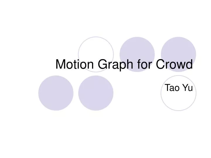 motion graph for crowd