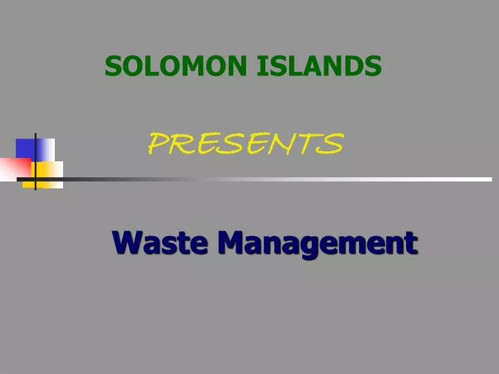 solomon islands presents