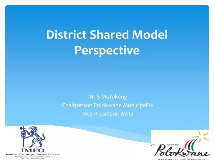 district shared model perspective