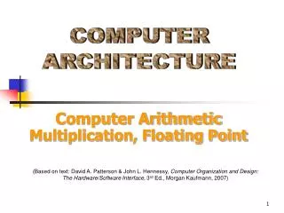 COMPUTER ARCHITECTURE