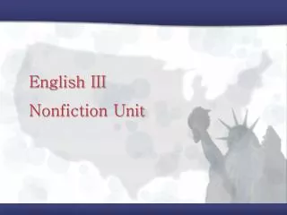 English III Nonfiction Unit