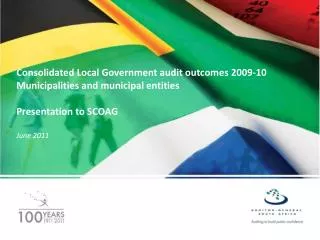 Consolidated Local Government audit outcomes 2009-10 Municipalities and municipal entities