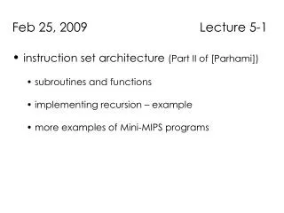 Feb 25, 2009 Lecture 5-1