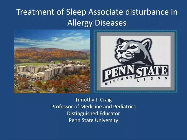 treatment of sleep associate disturbance in allergy diseases