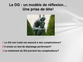 le dg un mod le de r flexion une prise de t te