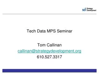 Tech Data MPS Seminar