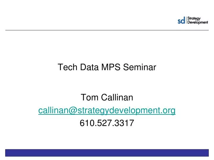 tech data mps seminar