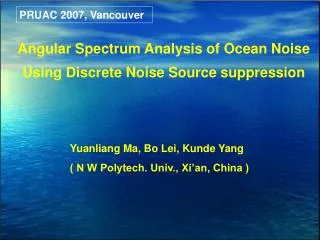 Angular Spectrum Analysis of Ocean Noise Using Discrete Noise Source suppression