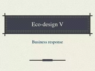 Eco-design V