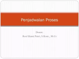 penjadwalan proses