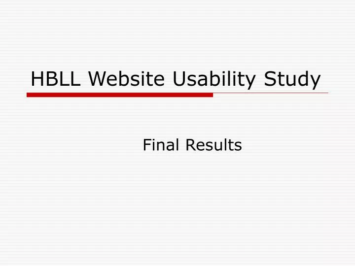 hbll website usability study