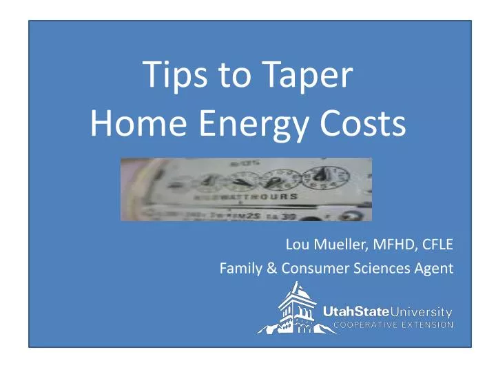 tips to taper home energy costs