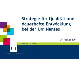 strategie f r qualit t und dauerhafte entwicklung bei der uni nantes