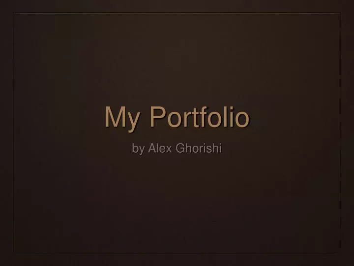 my portfolio