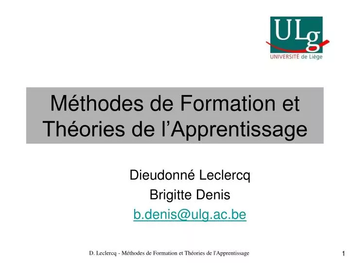 m thodes de formation et th ories de l apprentissage