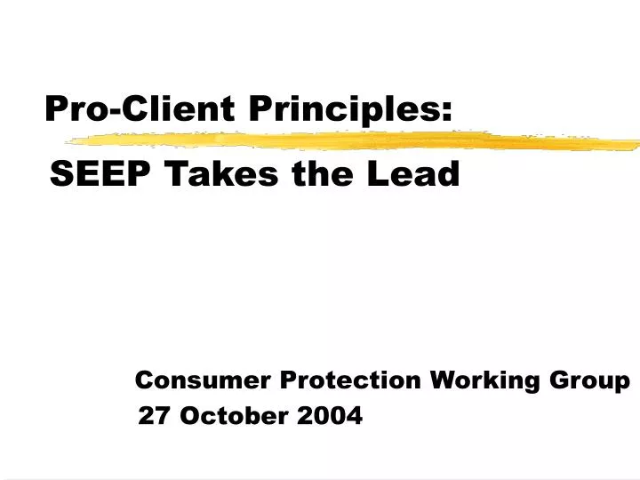 pro client principles