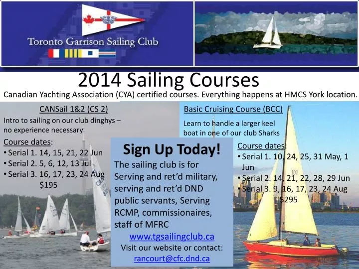 2014 sailing courses