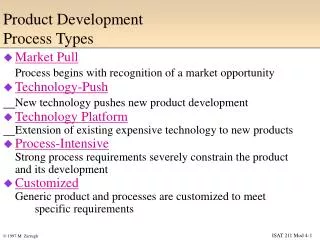 Product Development Process Types
