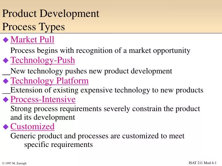 product development process types