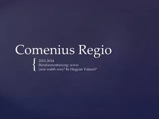 comenius regio