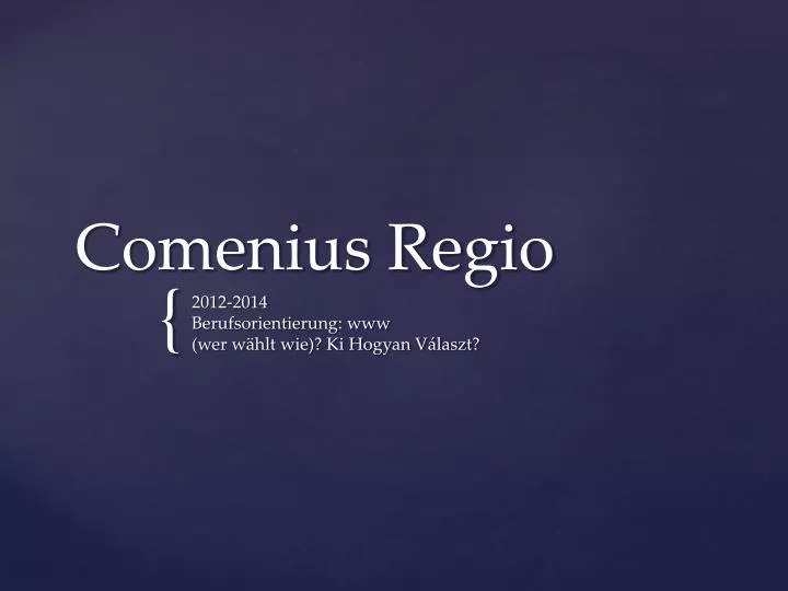 comenius regio