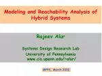 Modeling and Reachability Analysis of Hybrid Systems - slide 1